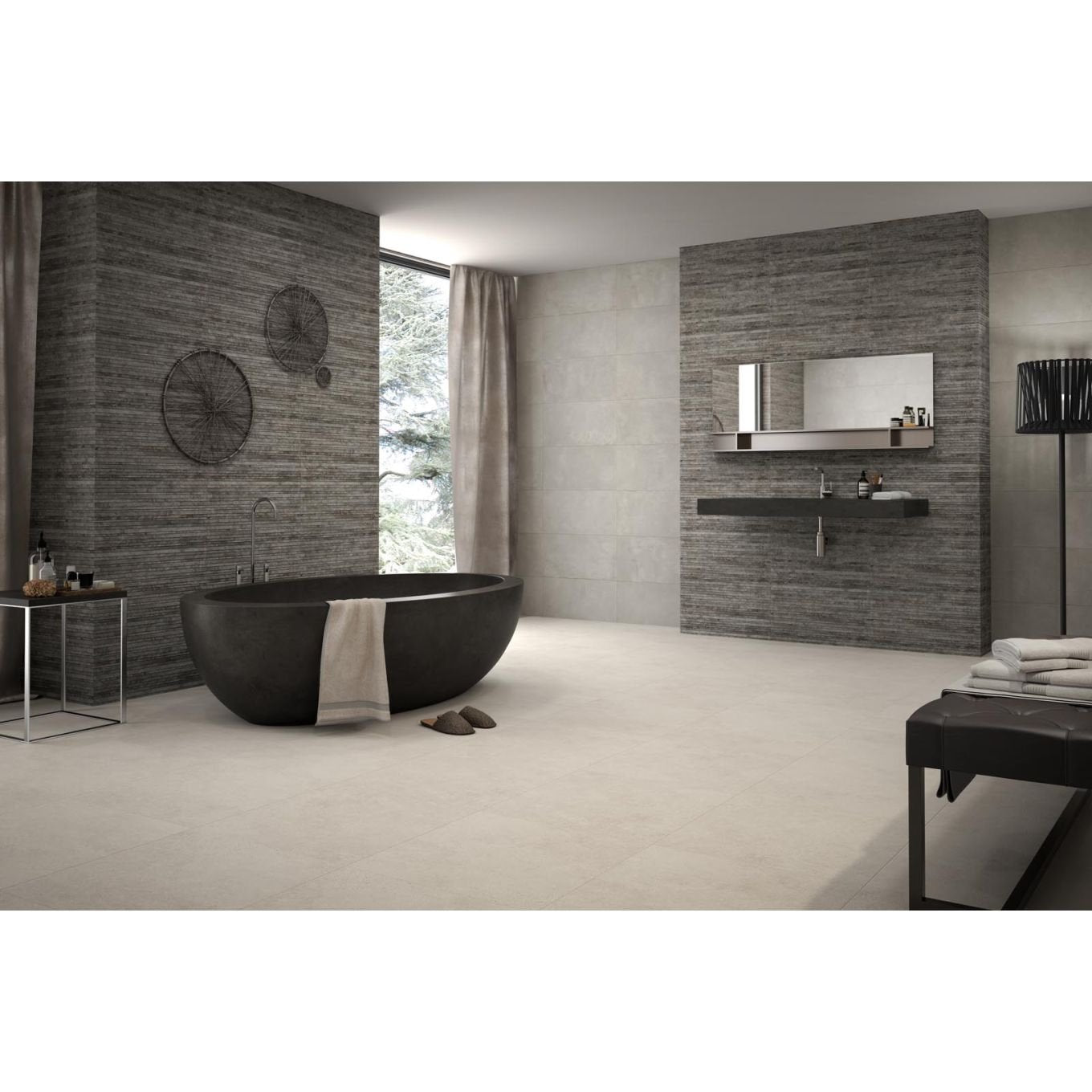 Classic Gris Feature Porcelain Tile 333x650mm