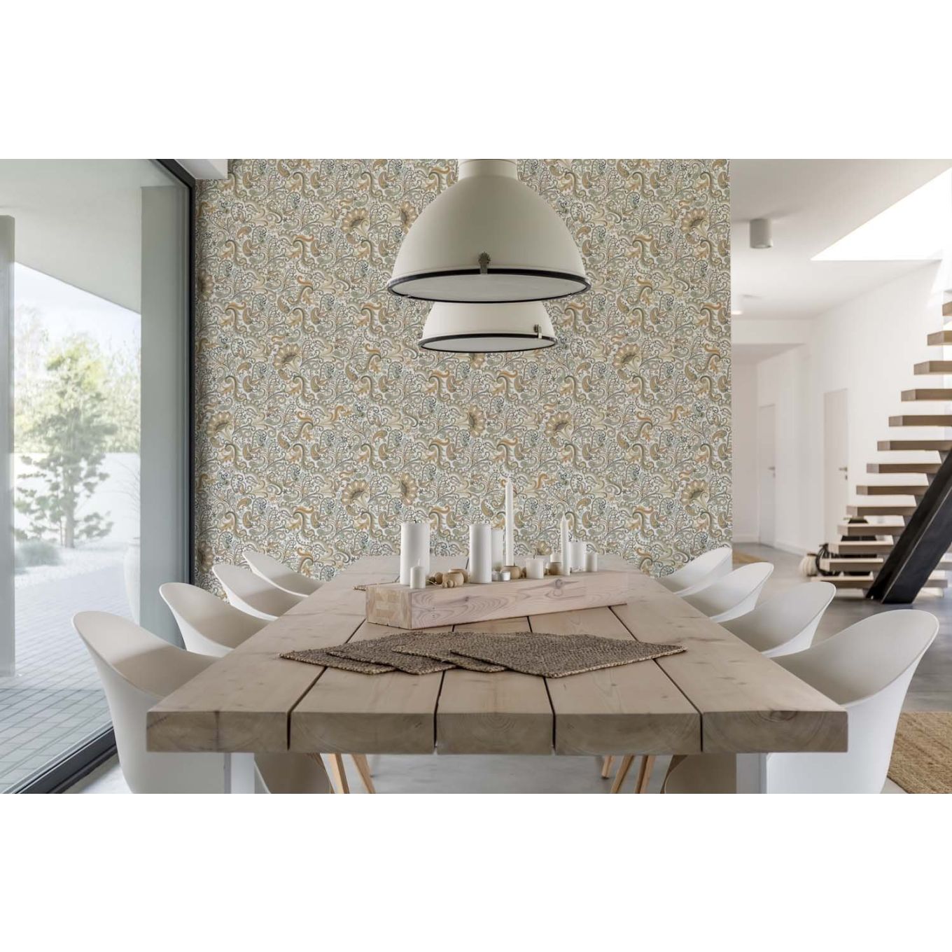 Clyde Paisley Mysore Matt Porcelain Tile 250x250mm
