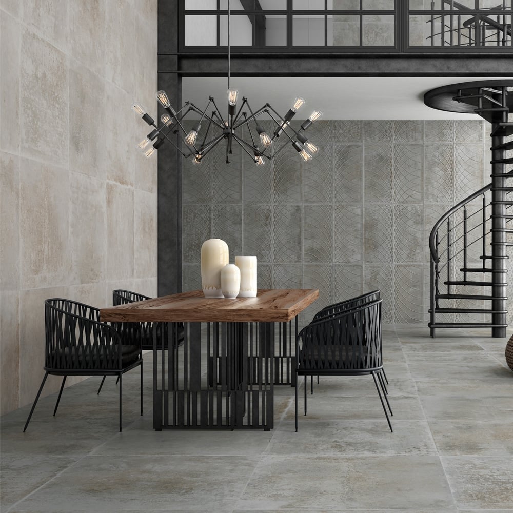 Fontana Gris Decor Porcelain Tile 450x900mm