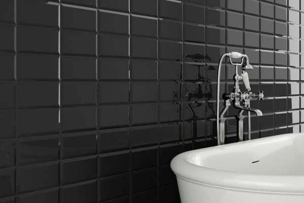 Metro Black Ceramic Brick Tile 100x200mm