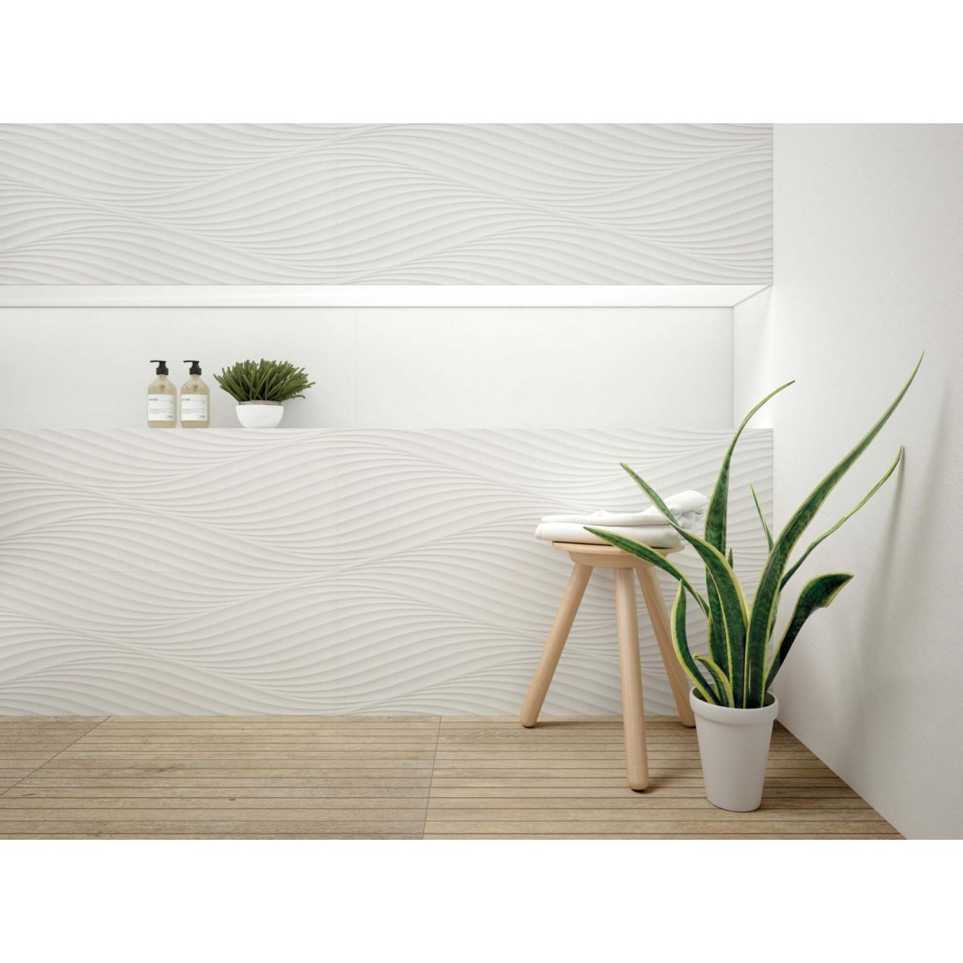 Earth White Matt Decor Ceramic Tile 320x900mm
