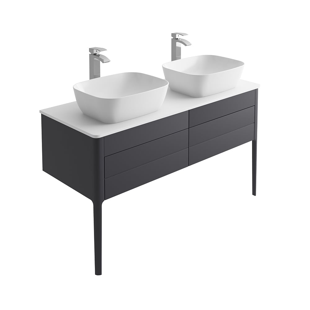 Stonehouse Slate Grey Vanity Unit 1200