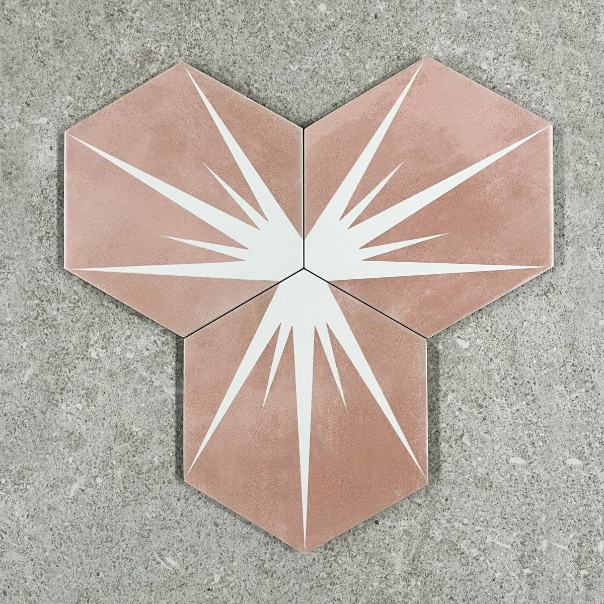 Lotus Hex Matt Pink Hexagon Porcelain Tile 198x228mm