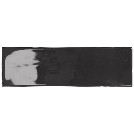 Borneo Noir Gloss Brick Tile 65x200mm