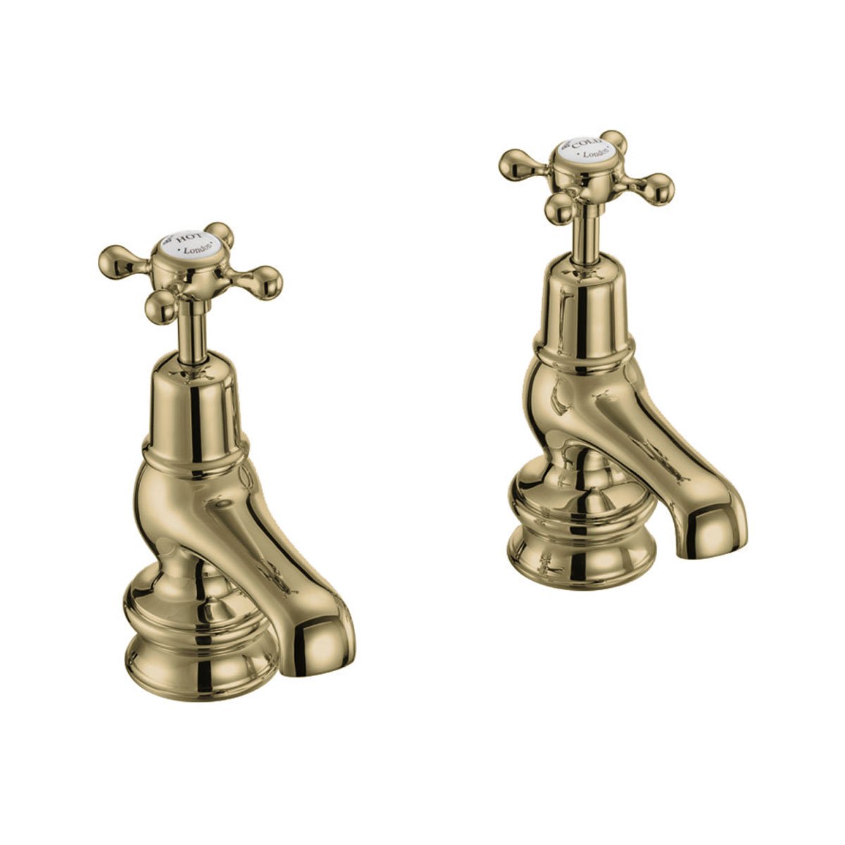 Burlington Basin Pillar Taps 3"- Gold