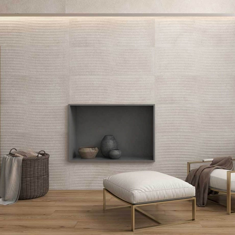 Kenya Feel Marfil Wave Ceramic Tile 250x750mm