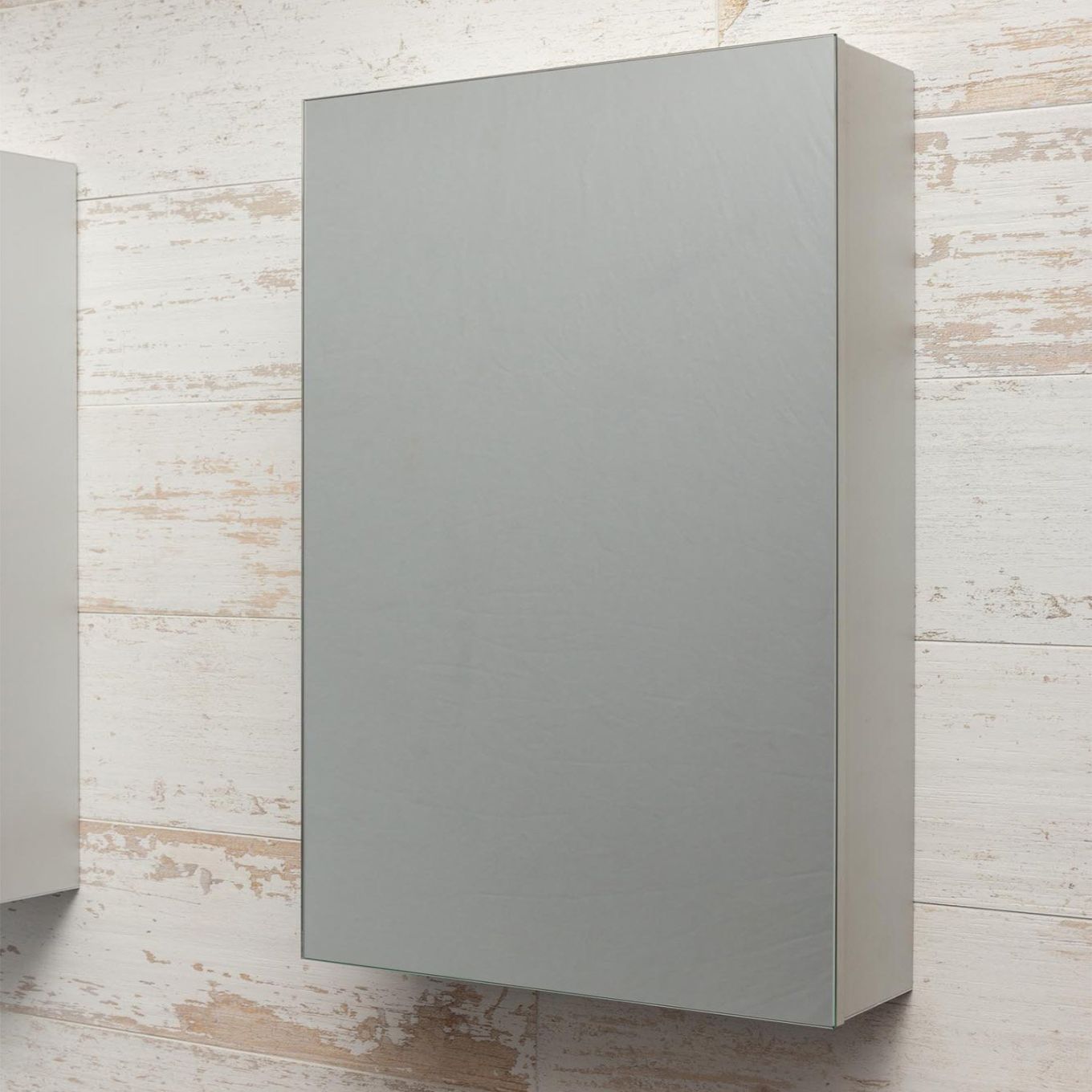 Neon Single Door Mirrored Wall Cabinet 400mm