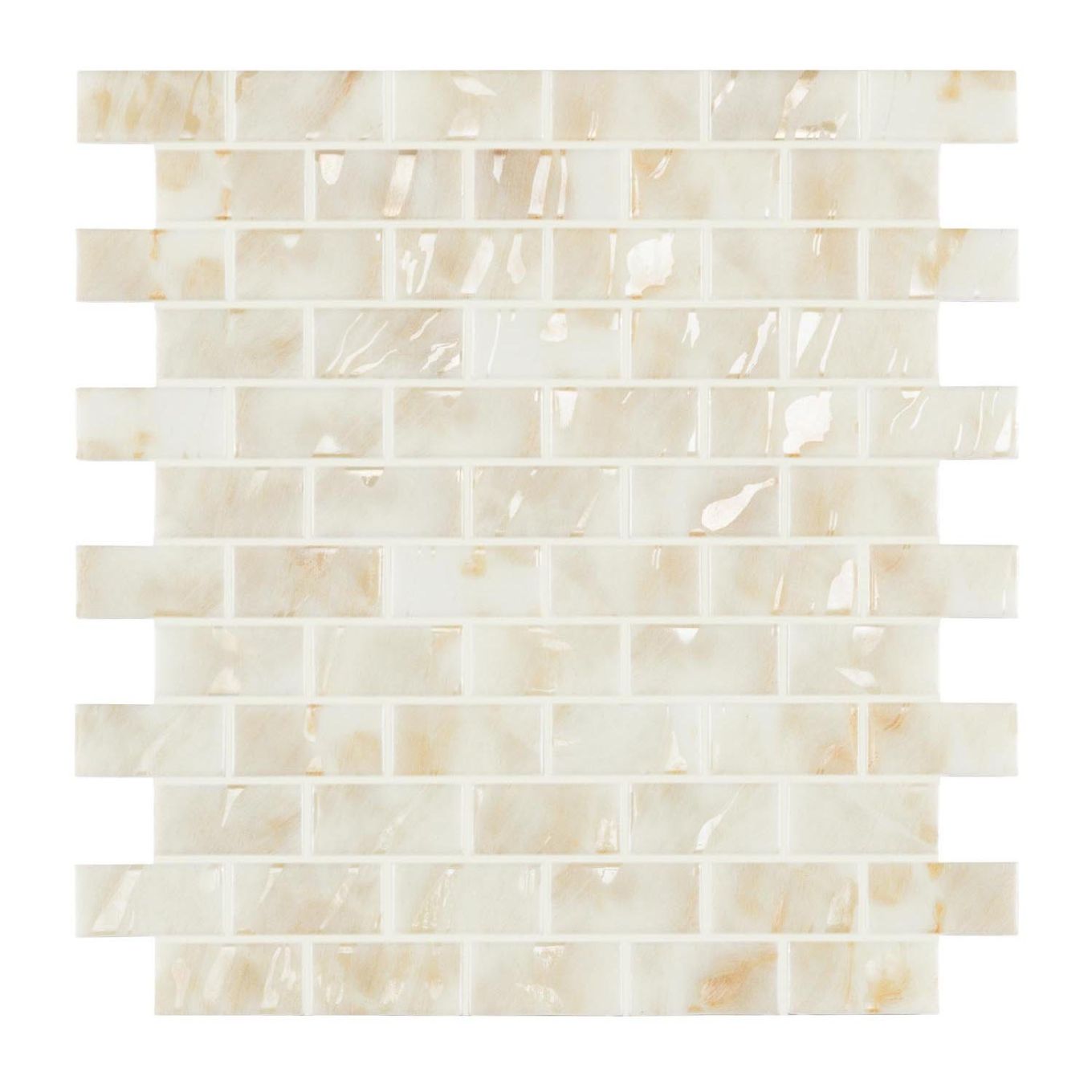 Serene Marfil Brick Glass Mosaic Tile 315x315mm