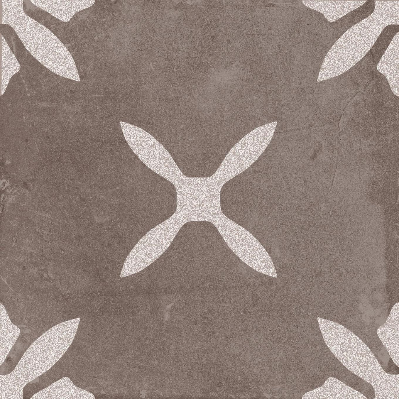 Pedro Brown Decor Flower Matt Porcelain Tile 223x223mm