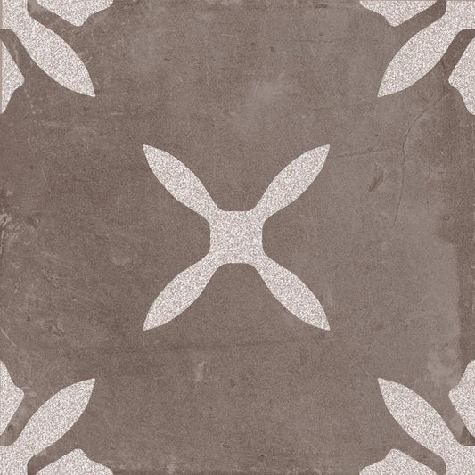 Pedro Brown Decor Flower Matt Porcelain Tile 223x223mm