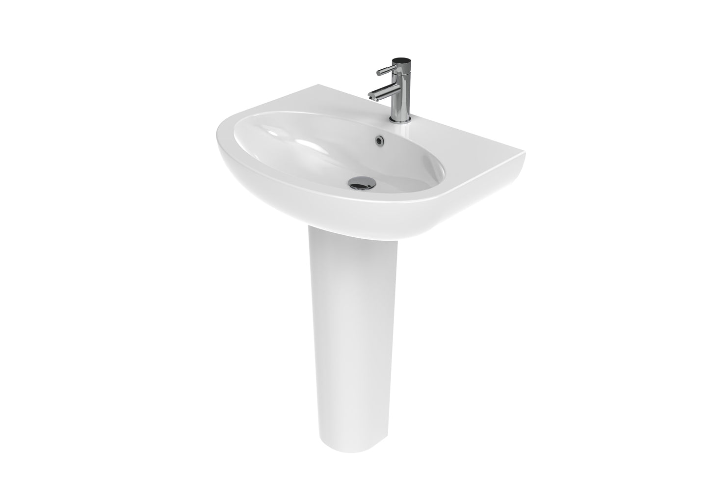 AIR 65x48cm washbasin 1TH