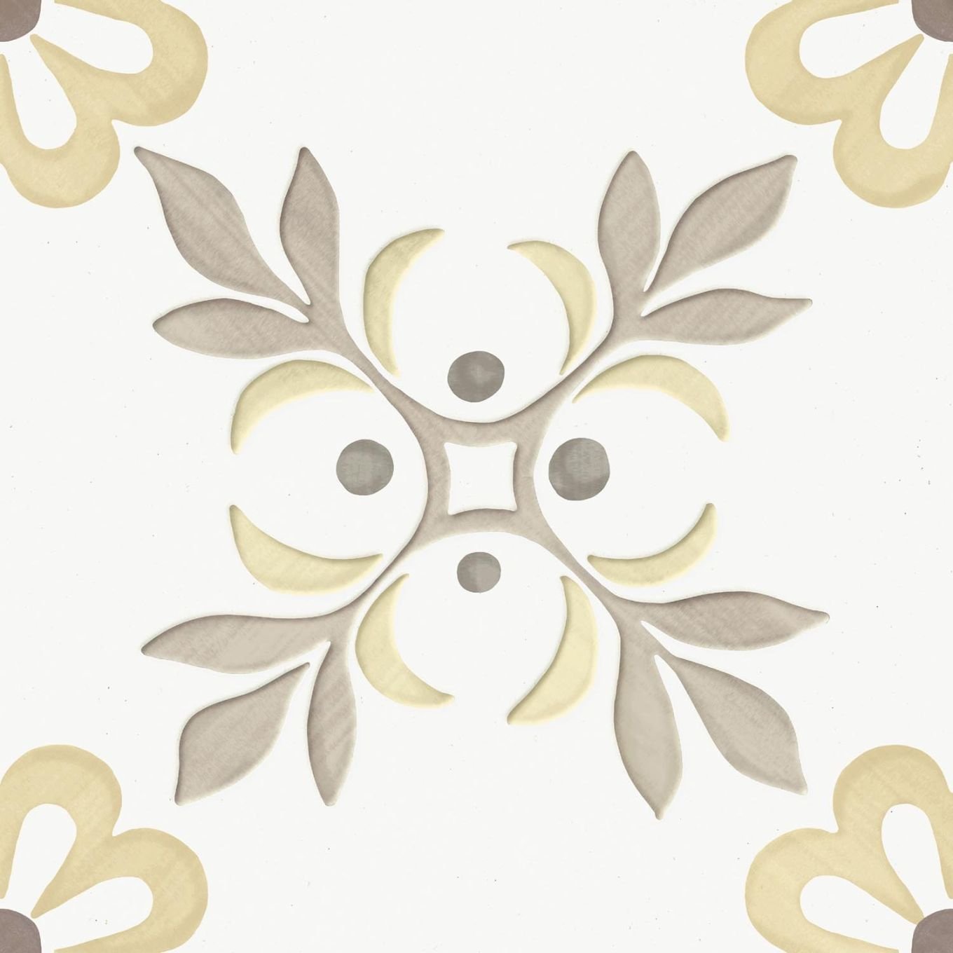Lira Yellow Garden Matt Porcelain Tile 223x223mm