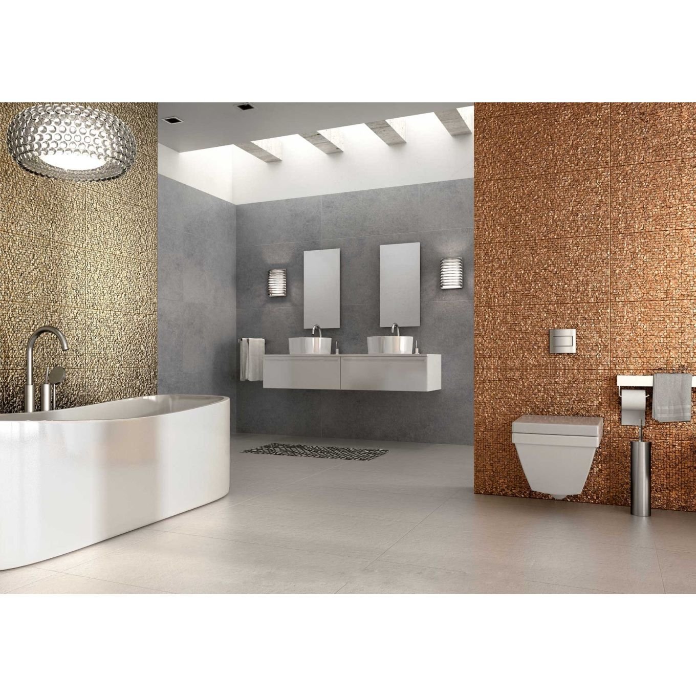 Glimmer Copper Porcelain Tile 333x650mm