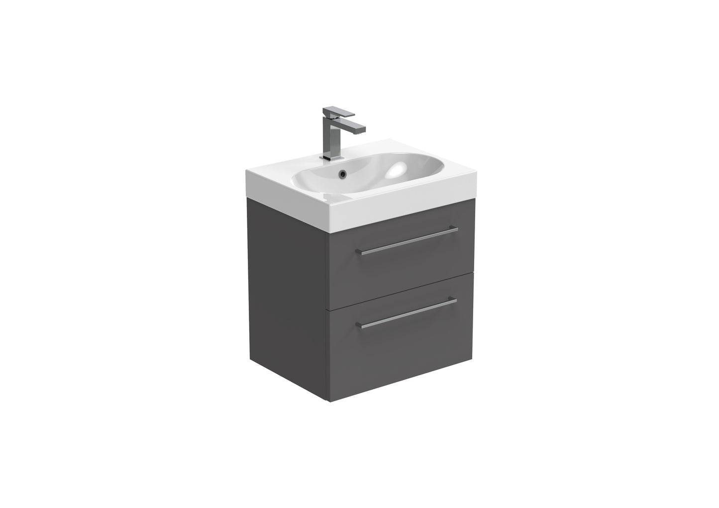 AUSTEN 50cm 2 drawer wall mounted unit