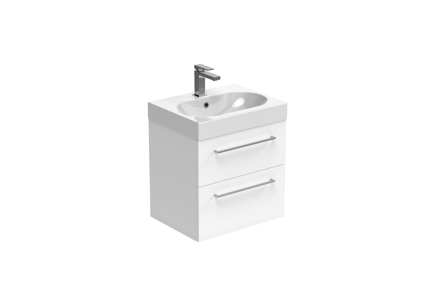 AUSTEN 50cm 2 drawer wall mounted unit
