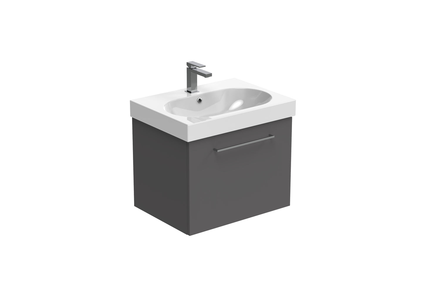 AUSTEN 60cm 1 drawer wall mounted unit