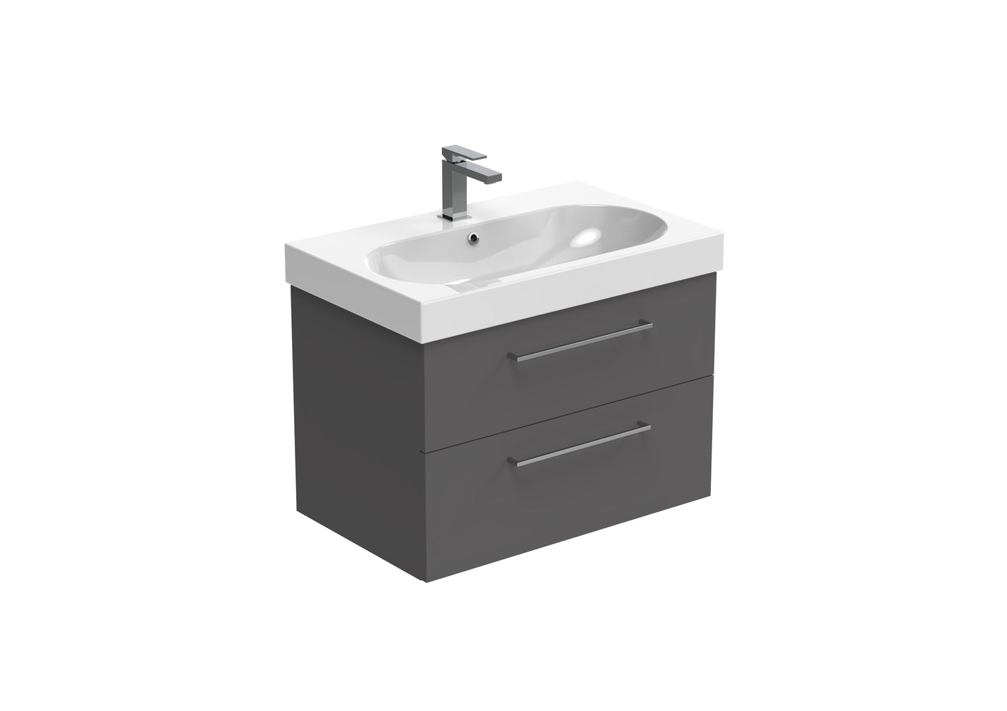 AUSTEN 72cm 2 drawer wall mounted unit