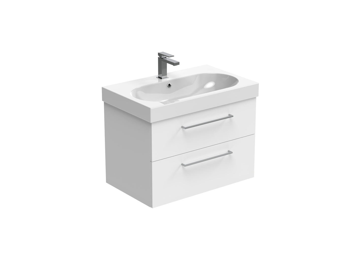 AUSTEN 72cm 2 drawer wall mounted unit