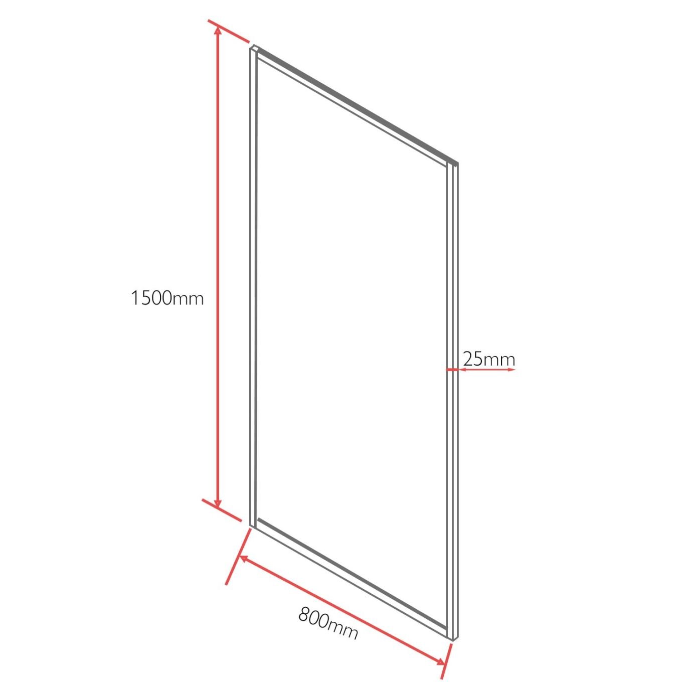 Amien Brushed Bronze Framed Clear Glass Bath Screen 1500x800mm