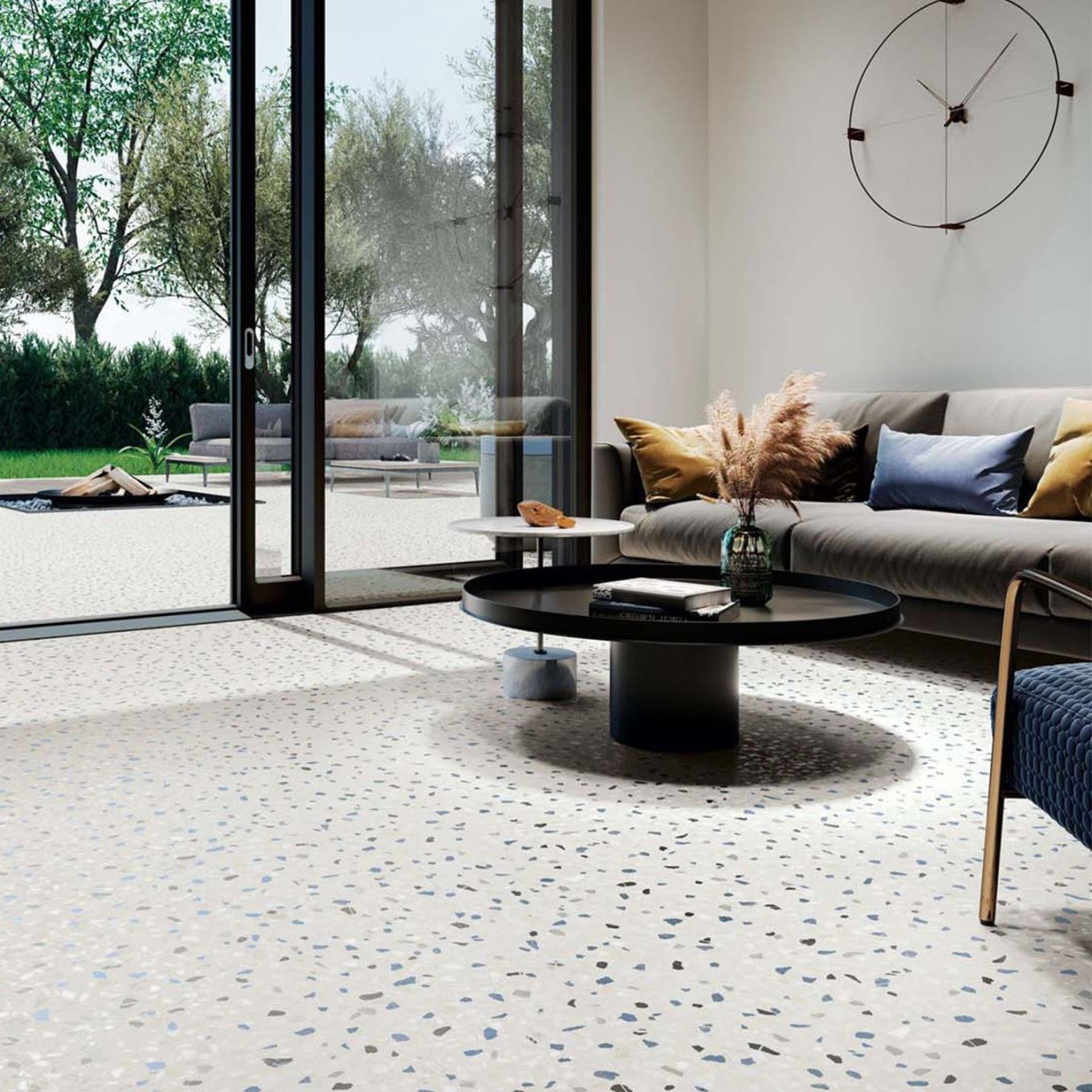 Soprano Perla Matt Terrazzo Porcelain Tile 1000x1000mm