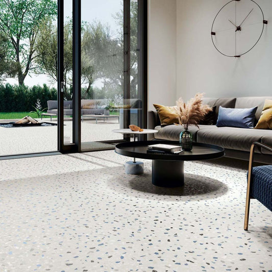 Soprano Perla Matt Terrazzo Porcelain Tile 1000x1000mm