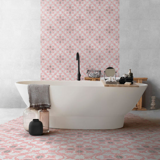 Saint-Denis Rosa Matt Porcelain Tile 250x250mm