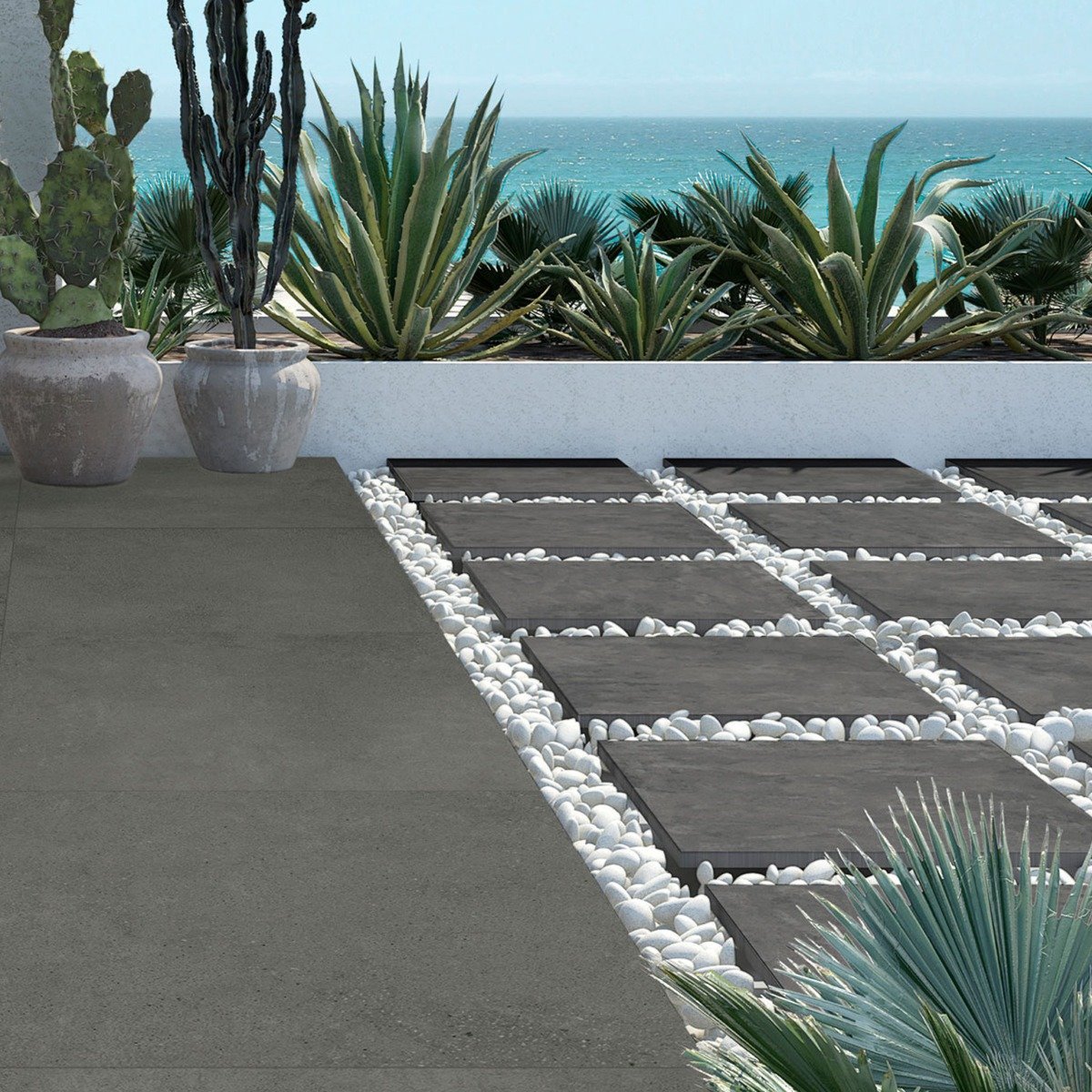 Hamburg Graphite Outdoor Porcelain Tile 900x900mm