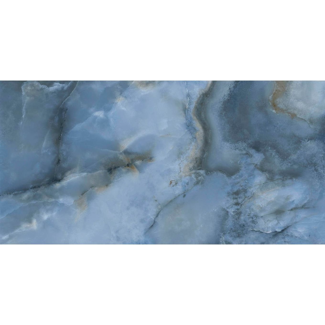 Osaka Blue Super Polished Porcelain Onyx Tile 600x1200mm
