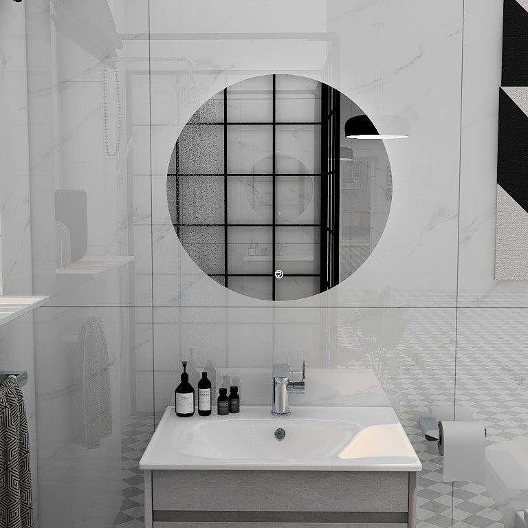 Alma 580mm Round Illuminated Mirror with Demista