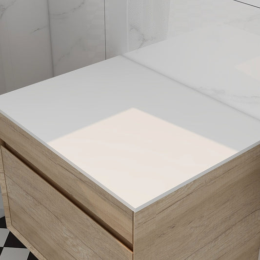 Alma Quartz worktop in solid white
