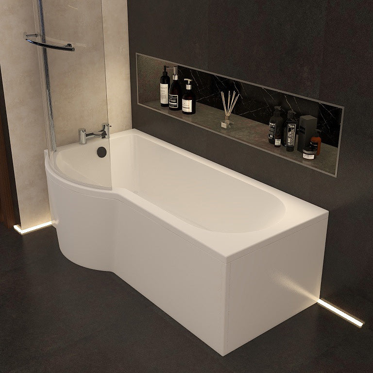 Imex Premiercast Arco shower bath 1700mm (inc. leg pack)
