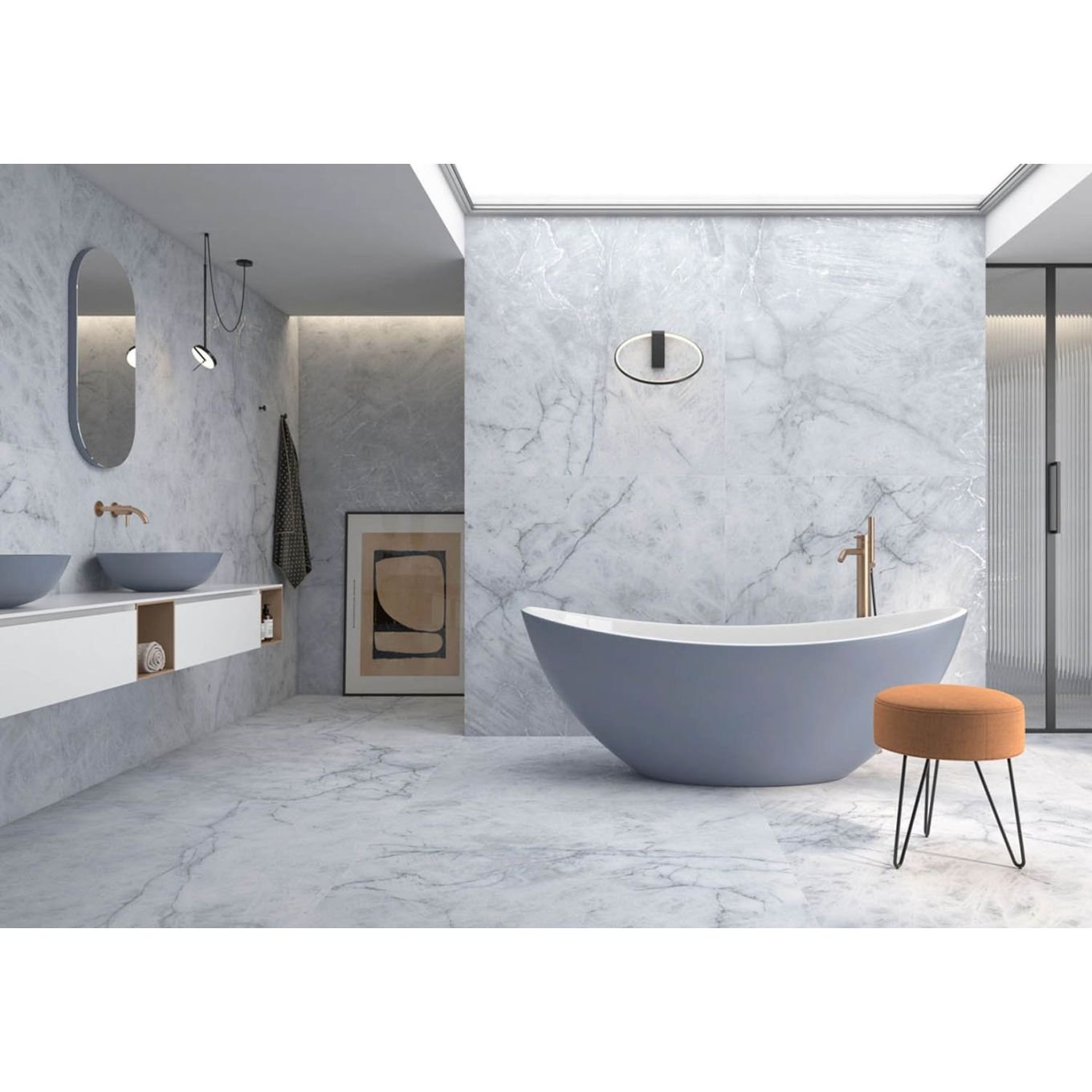 Kendrick Sky Lappato Porcelain Tile 1200x600mm