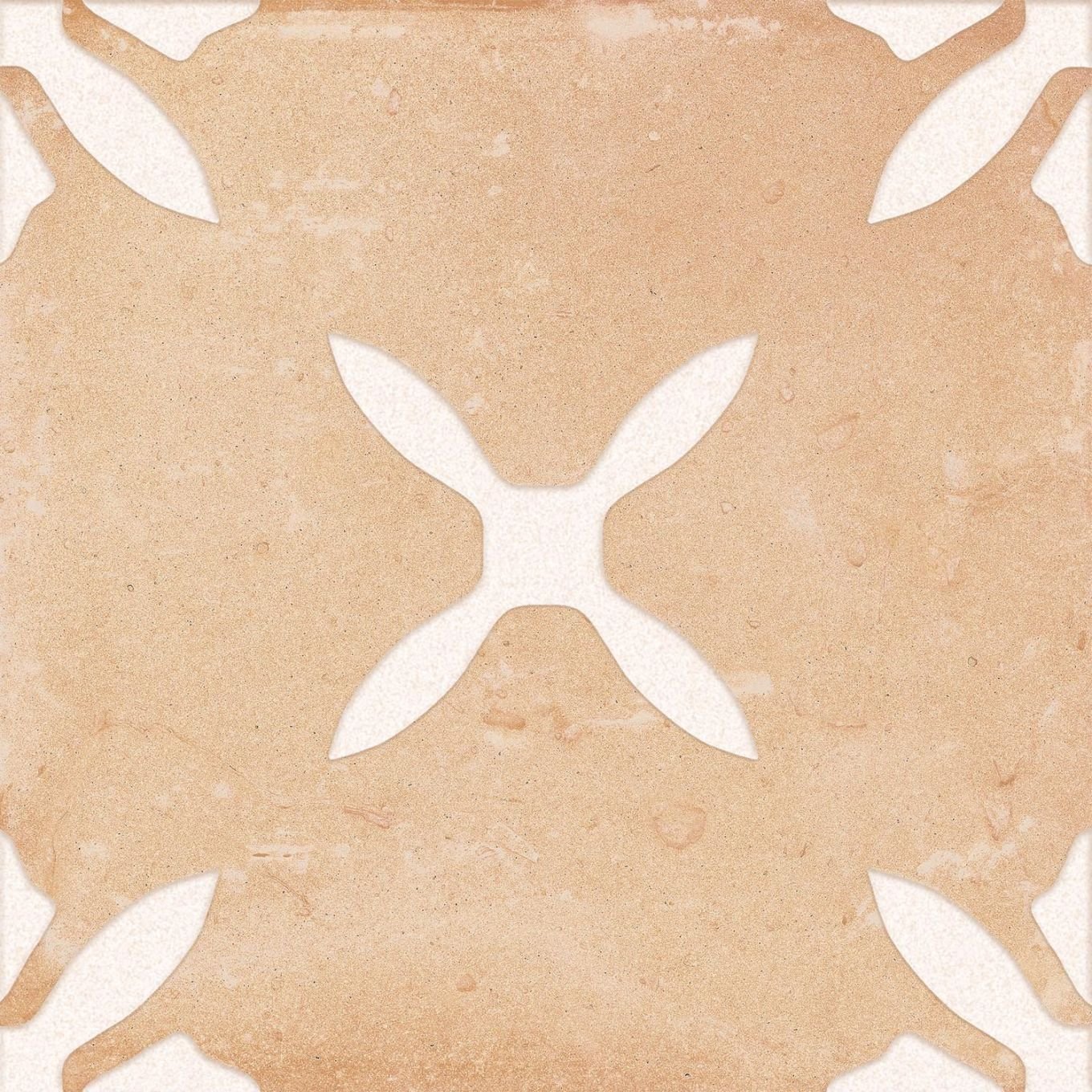 Pedro Clay Decor Flower Matt Porcelain Tile 223x223mm