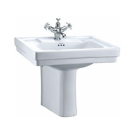 Victorian 61cm Basin & Semi Pedestal