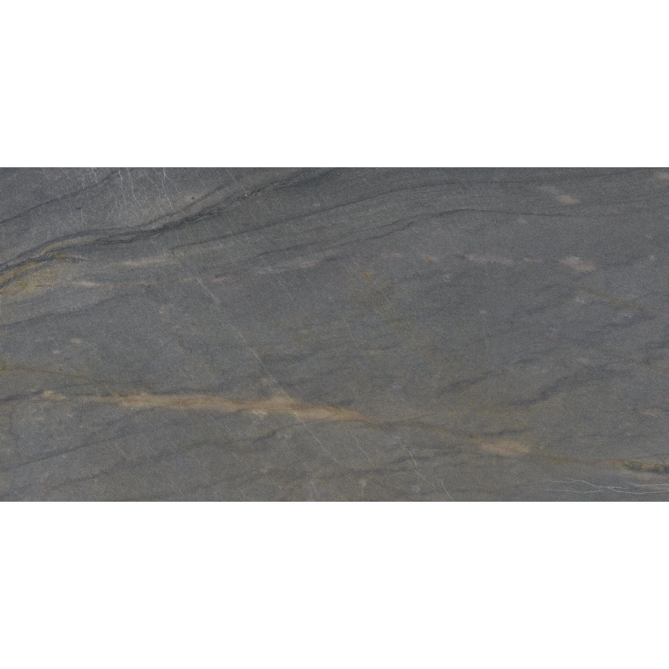 Duomo Dark Grey Marble Matt Porcelain Tile 600x1200mm