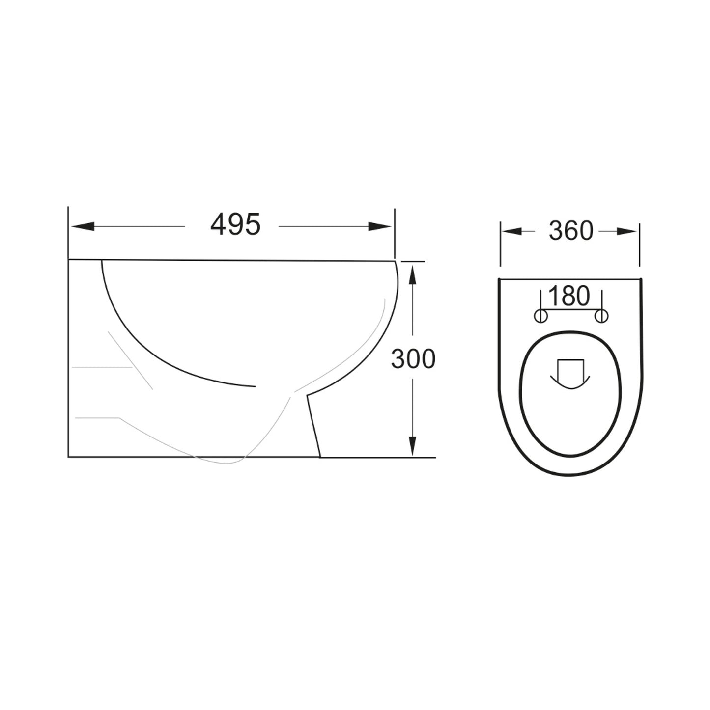 Belini Rimless Wall hung Pan