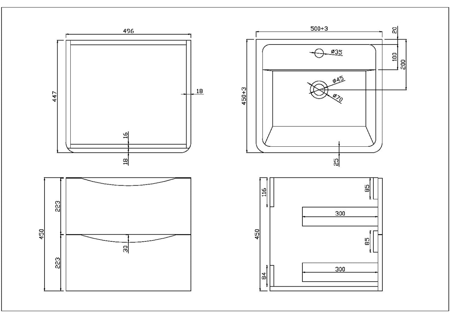 Bella 500 Wall Cabinet