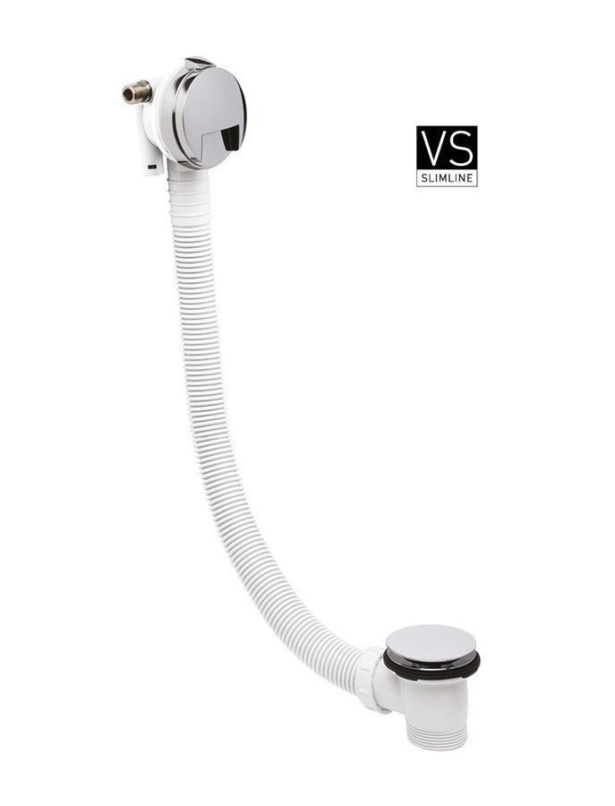 Bath filler with click clack waste