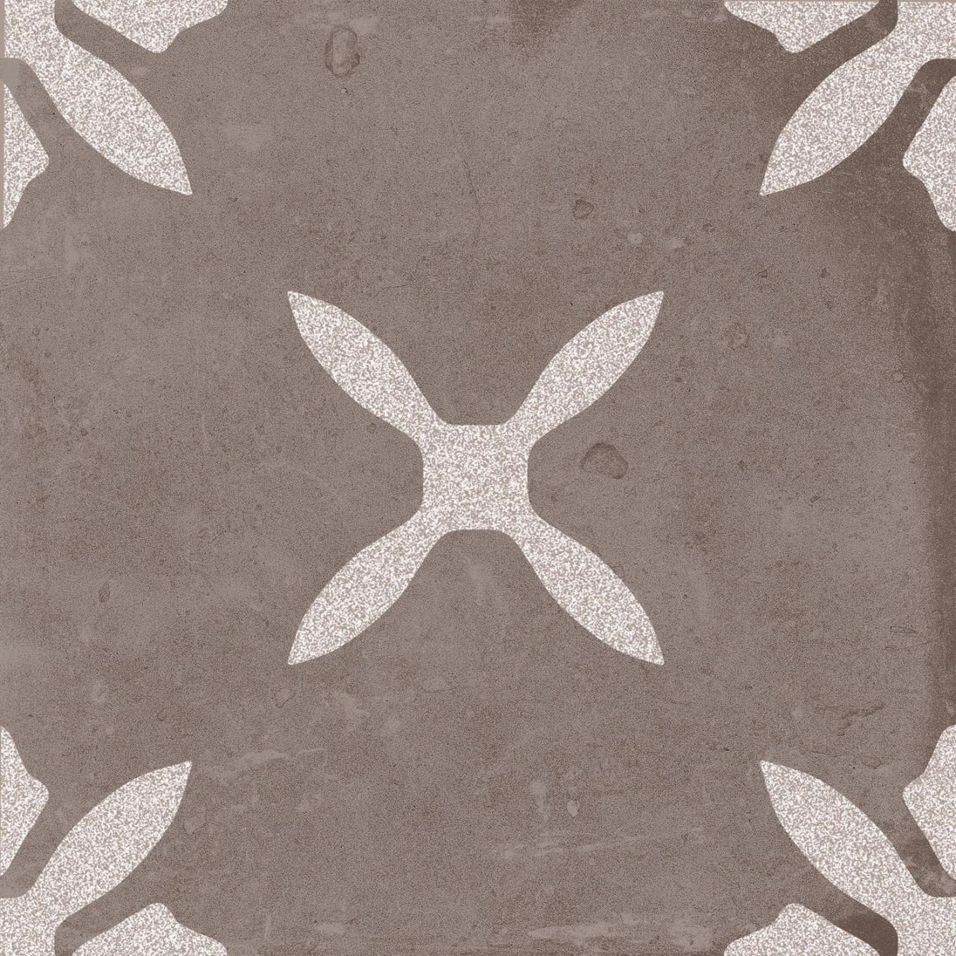 Pedro Brown Decor Flower Matt Porcelain Tile 223x223mm