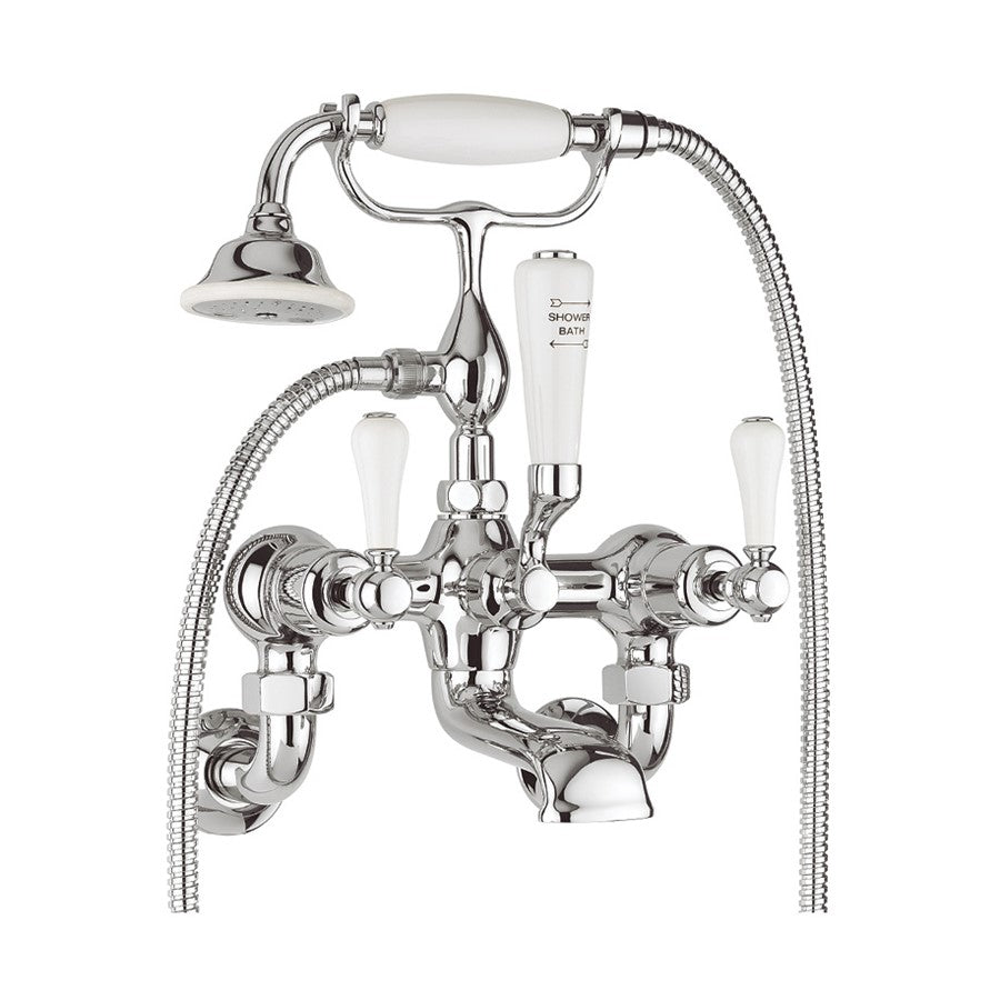 Belgravia Lever Bath Shower Mixer with Kit & Wall Unions