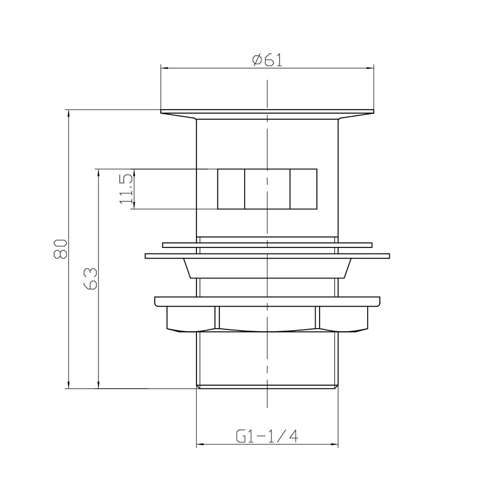 Black Round Slotted Sprung Basin Waste