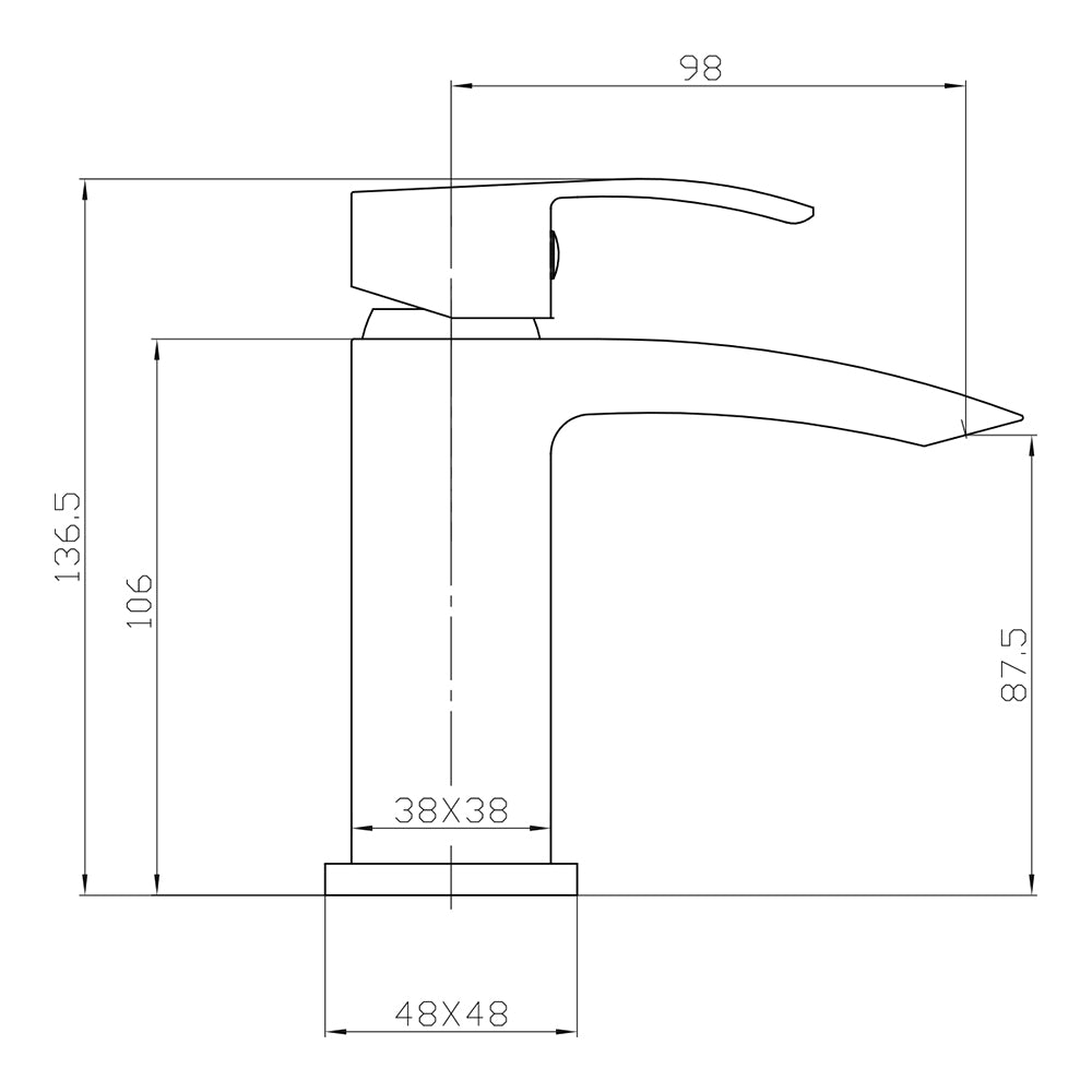 Descent Black Mini Mono Basin Mixer