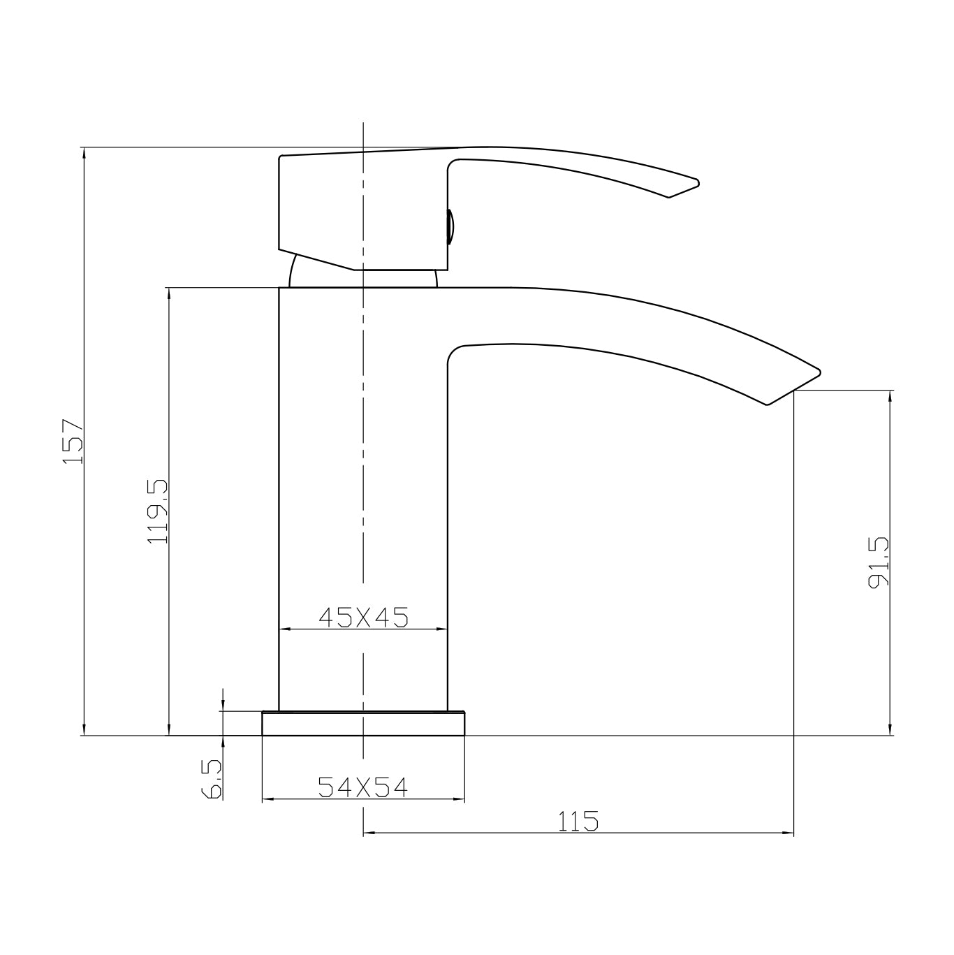Descent Black Mono Basin Mixer