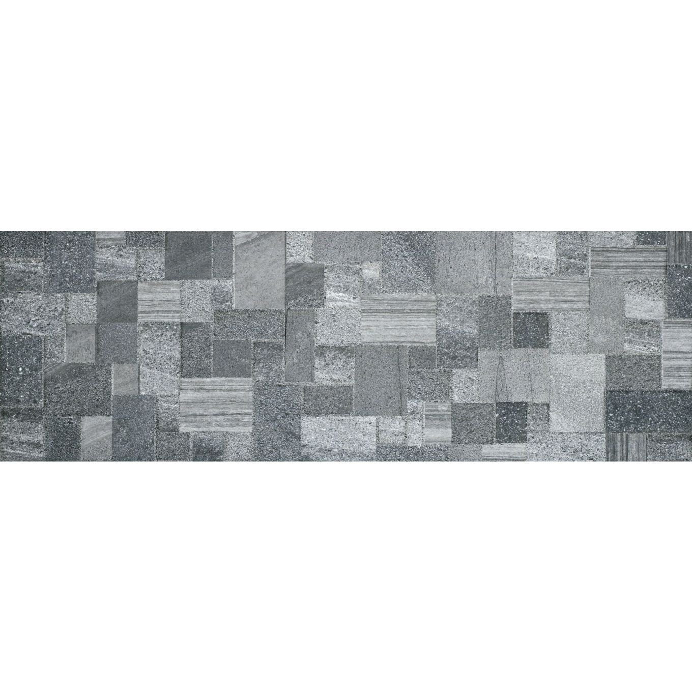 Gabriel Anthracite Mosaic Ceramic Tile 250x750mm