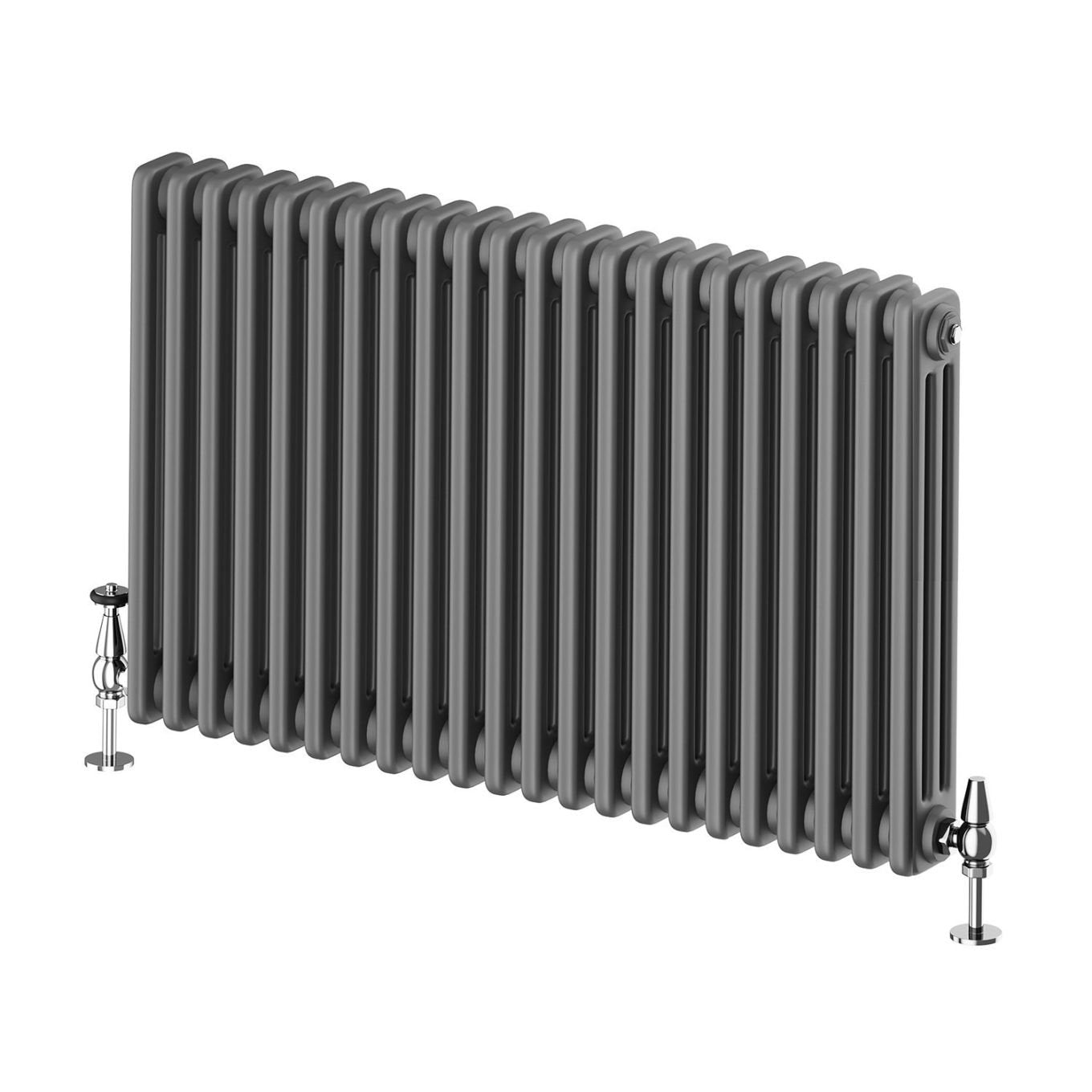 Upton Grey Triple Horizontal Column Radiator 600x1190mm