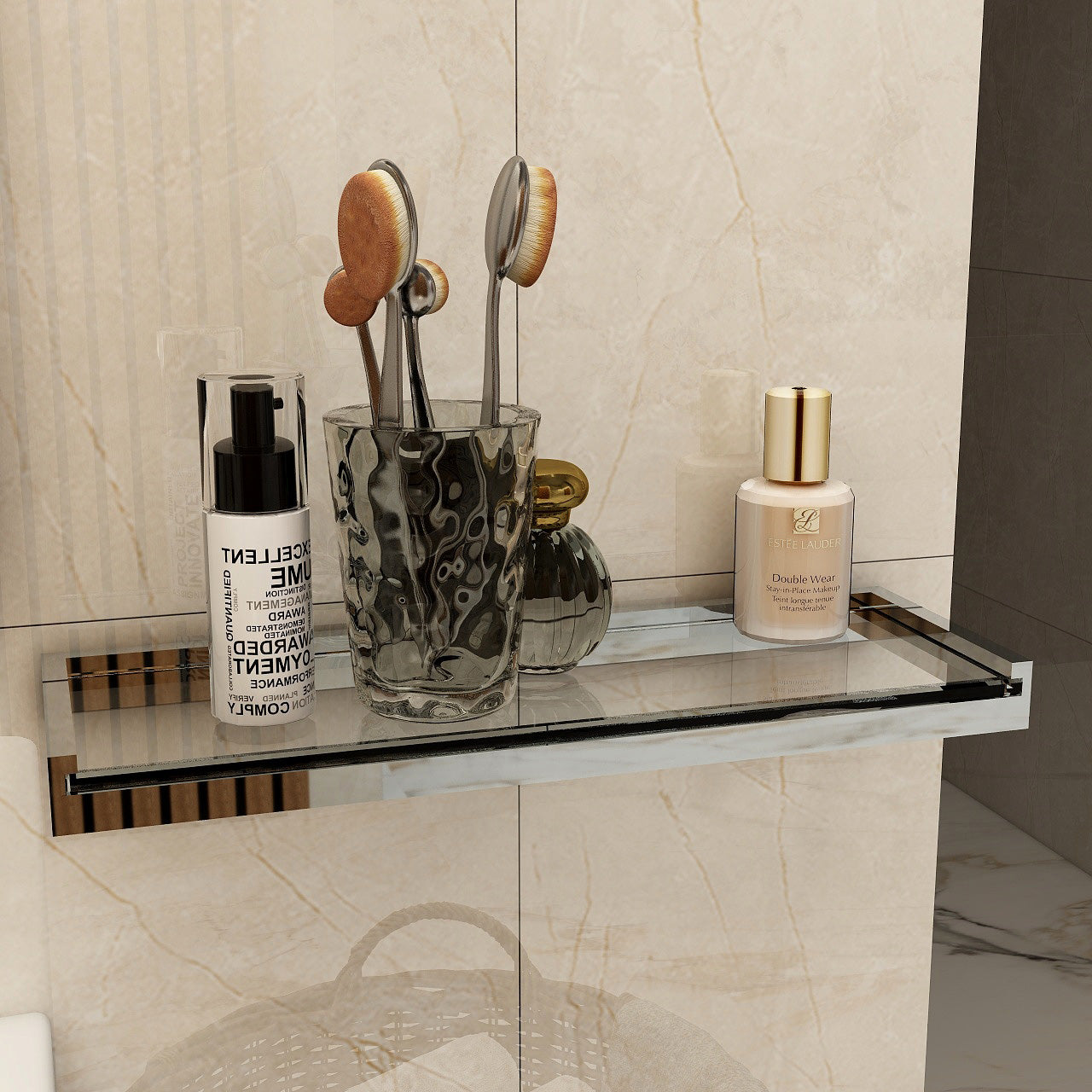 Bloque glass shelf