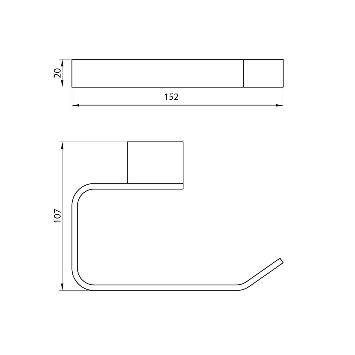 Roma Paper Holder Brushed Brass