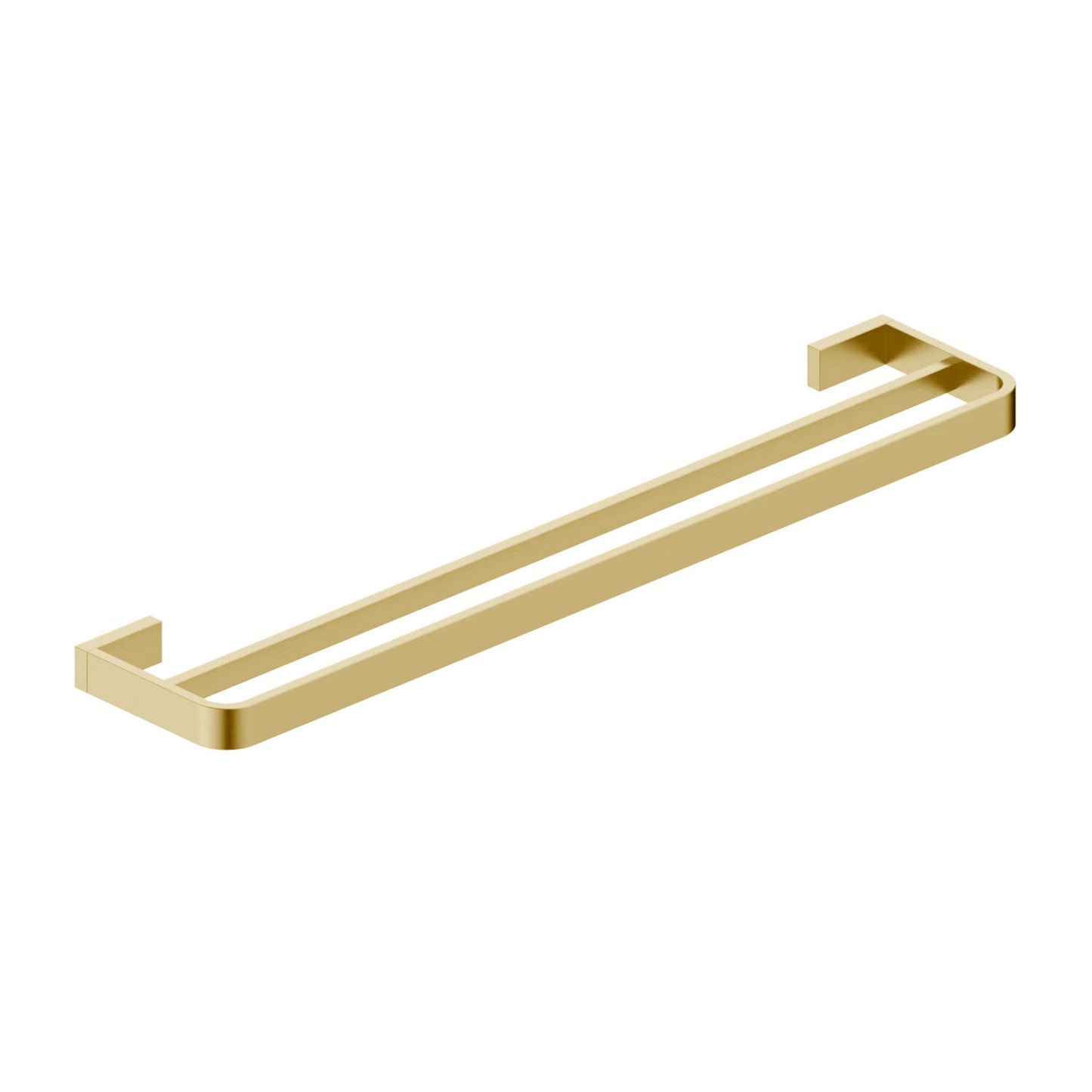 Roma Double Towel Rail Brushed Brass