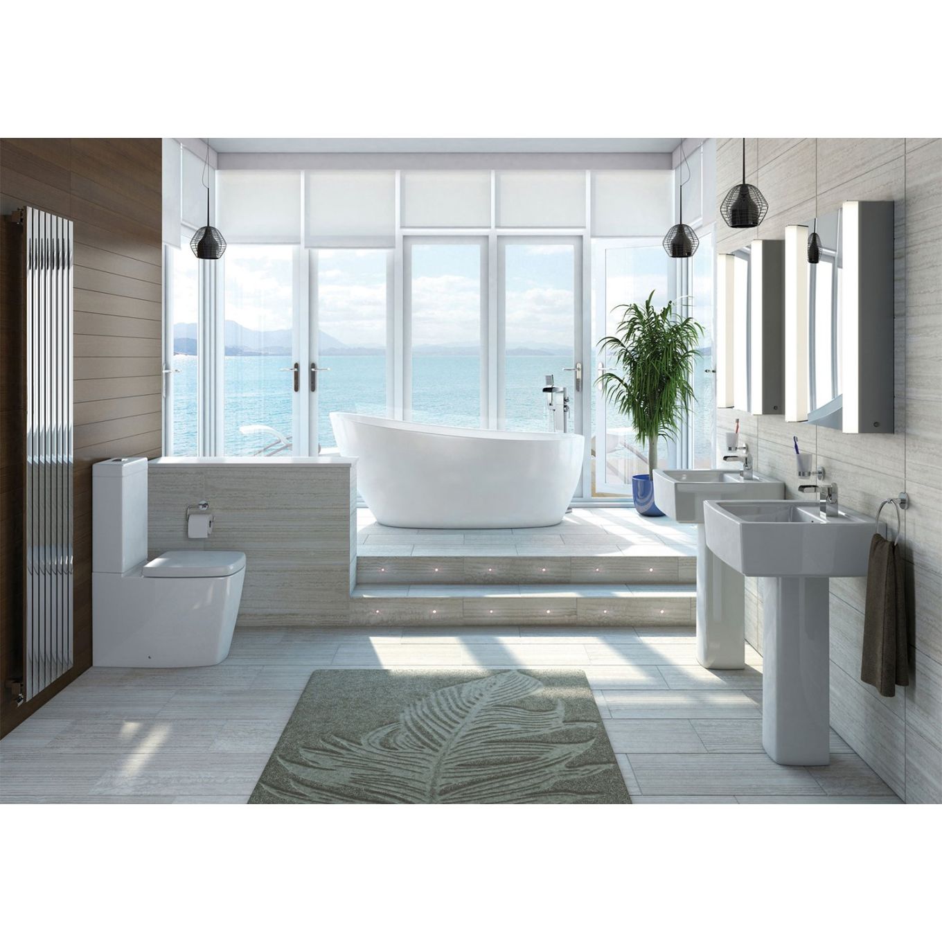 Isleworth Freestanding Acrylic Slipper Bath 1500x740mm