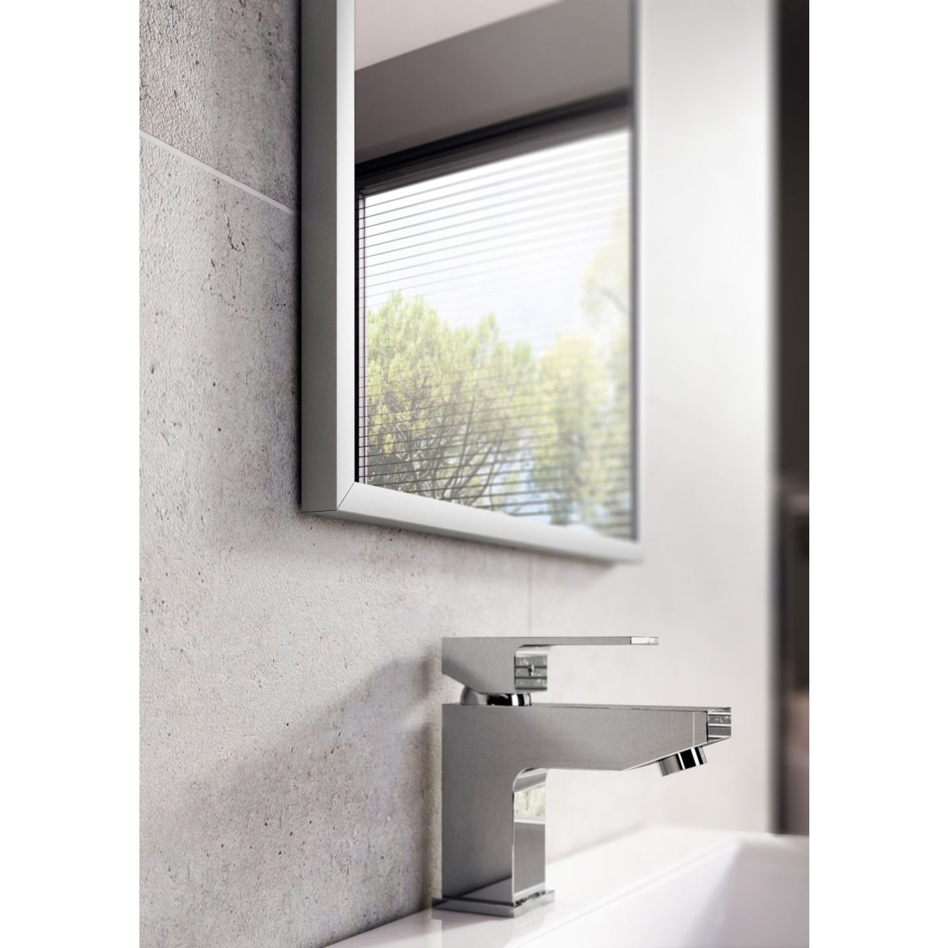 Newbury Aluminium Framed Mirror 800mm